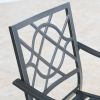 Patio Dining Chairs Set of 4 Outdoor Furniture Chair Set with Steel Frame and Armrest