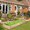 Wooden Vegetable Raised Garden Bed Backyard Patio Grow Flowers Planter