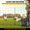 VEVOR Electric Fence Netting, 35.4" H x 164' L, PE Net Fencing with 14 Posts Double Spiked, Utility Portable Mesh for Goats, Sheep, Lambs, Deer, Hogs,