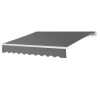 13*8FT gray retractable awning aluminum alloy bracket polyester cloth retractable