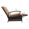 Patio Recliner Chair with Cushions,Outdoor Adjustable Lounge Chair,Reclining Patio Chairs with Strong Extendable Metal Frame for Reading,Garden,Lawn (
