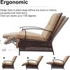 Patio Recliner Chair with Cushions,Outdoor Adjustable Lounge Chair,Reclining Patio Chairs with Strong Extendable Metal Frame for Reading,Garden,Lawn (
