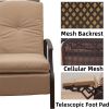 Patio Recliner Chair with Cushions,Outdoor Adjustable Lounge Chair,Reclining Patio Chairs with Strong Extendable Metal Frame for Reading,Garden,Lawn (