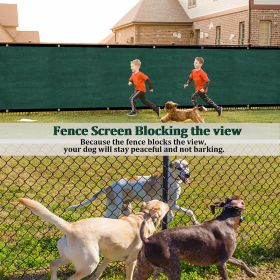 Artpuch Privacy Fence Screen Dark Green Customized Outdoor Mesh Panels for Backyard, Balcony,Patio,Construction Site with Zip Ties (Color: Dark Green, size: 6x130 ft)